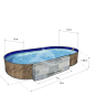 Каркасный бассейн морозоустойчивый Лагуна стальной 10х3х1.25м овальный (вкапываемый)/ТМ838