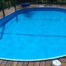 Каркасный бассейн морозоустойчивый Лагуна стальной (Гигабасс) 9 х 4.5 х 1.5м овальный (вкапываемый) цвет Платина/ТМ878/900450