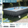 Бассейн каркасный прямоугольный Ultra Frame Pool 732х366х132 см, сист.очистки воды, песочный фильтр и аксессуары Intex/26368