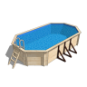 Деревянный морозоустойчивый овальный бассейн 7,0 х 3,7 м глубиной 130 см 