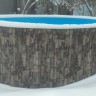 Каркасный бассейн морозоустойчивый Лагуна 5.5 х 1.25м (врезной скиммер + форсунка) цвет Камень/ТМ822/55012