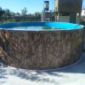 Каркасный бассейн морозоустойчивый Лагуна стальной (Гигабасс) 6 х 3 х 1.5м овальный (вкапываемый) цвет Платина/ТМ606/600300